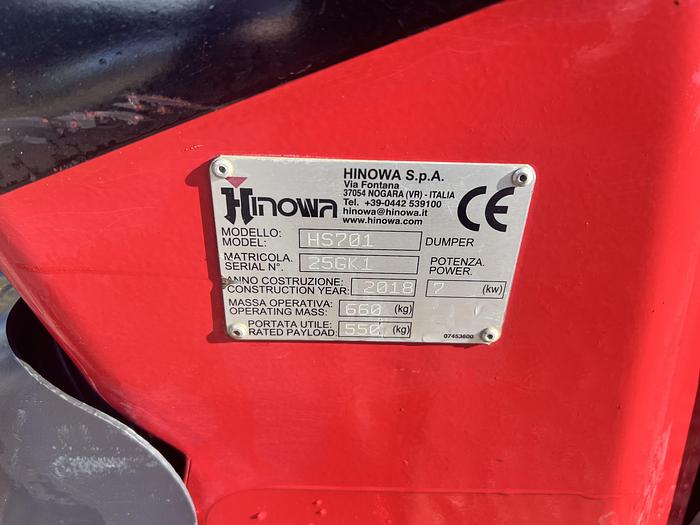 Used 2018 HINOWA HS701 TRACK DUMPER