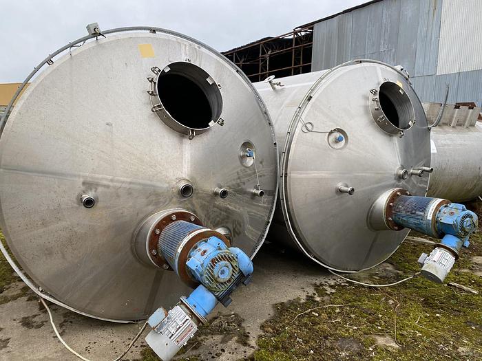 Used 8,000 Litre Stainless Steel Jacketed Fermentation Tank (5 available)