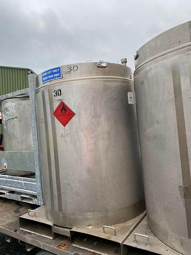 Used 1,000 Litre Stainless Steel Transfer Tank (2 available)