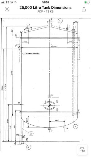 Used 25,000 Litre 316 Stainless Steel Tanks (6 available)