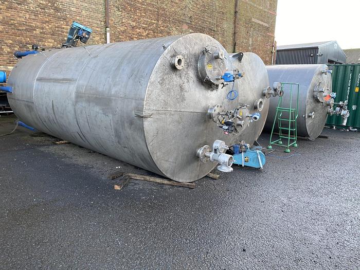 Used 20,000 Litre 304 Stainless Steel Tanks (3 available)