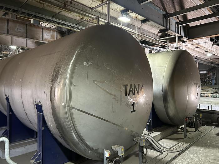 Used 250,000 Litre Horizontal S/S Tanks