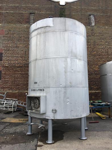 Used 25,000 Litre Stainless Steel Tanks (2 Available)