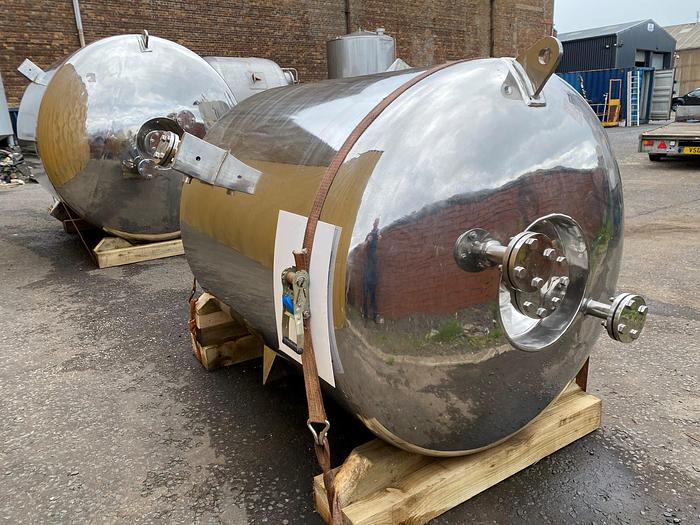 Used 1,000 Litre Pharmaceutical Reactor Tank