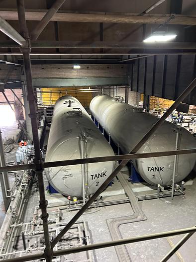 Used 250,000 Litre Horizontal S/S Tanks