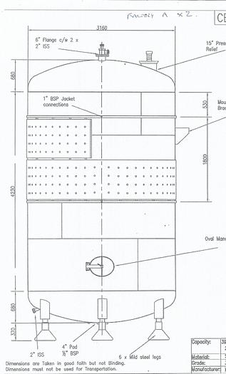 Used 40,000 Litre Stainless Steel Tanks