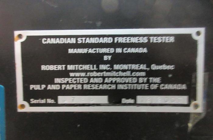 Used Canadian Standard Freeness Tester #44560