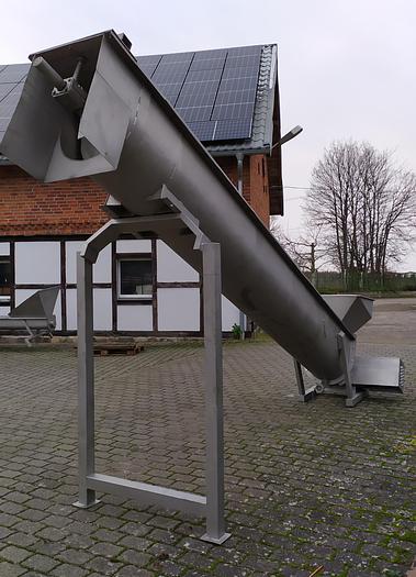 Used Przenośnik (transporter) ślimakowy w korycie zamkniętym - nierdzewny