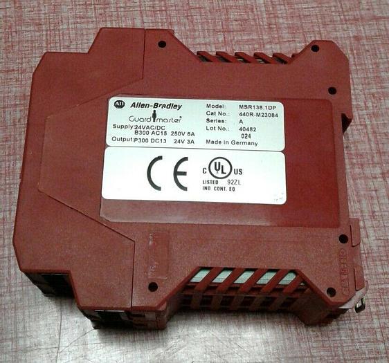 Used Allen Bradley MSR-138.1DP Safety Relay Cat# 440R-M23084 Series A