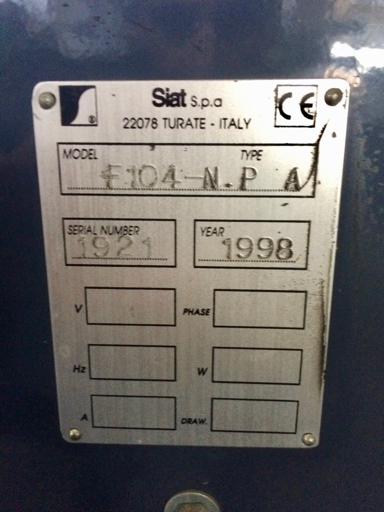 Usato 1998 Chiudi scatole marca SIAT modello F104-NPA