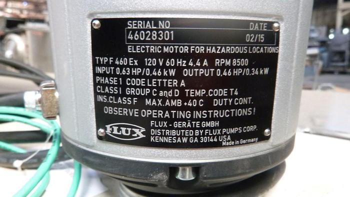 Used Pump, Drum, Flux, Mdl FP-424EX, 316 S/st, 0.63 HP #S743439