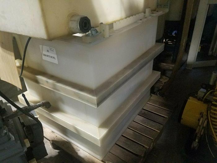 Used Polypropylene Plating Tank 47" long x 26" wide x 27" Deep