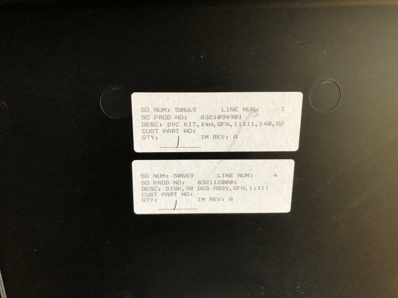 Used DELTA EDGE DE8000 TEST HANDLER KIT - Q-FPB - 140 MRQ 11x11x0.85-0001 QFN