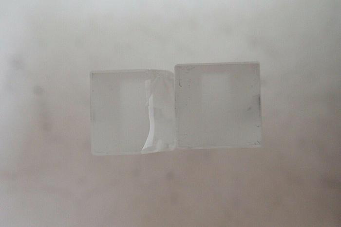 Used (2) Fisher Scientific 283 QS 1.000 14-385-914A Quartz Semimicro Cells Cuvettes