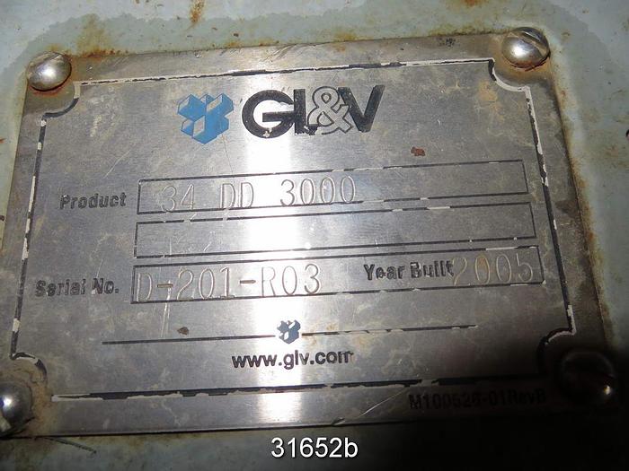 Refurbished Gl&V DD3500 Refiner, 34" Rotor, Model 3234C #31652