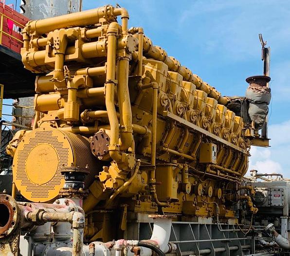 Used Caterpillar 3616 gas engine.