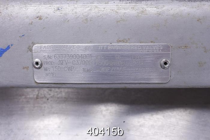 Used Fabri 14" Hand Operated Knife Gate Valve #40415