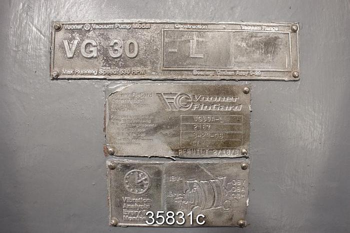 Refurbished Vooner VG30 A-L Vacuum Pump #35831