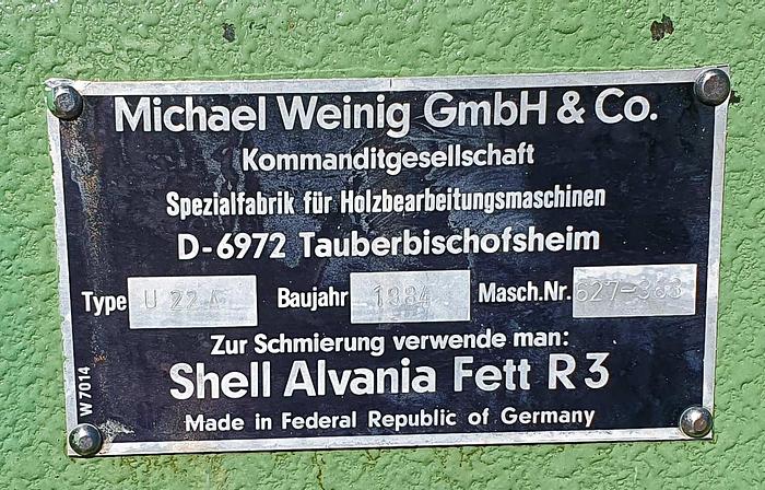 Used Weinig Germany Four side planer / moulder Unimat 22N, 8 spindles