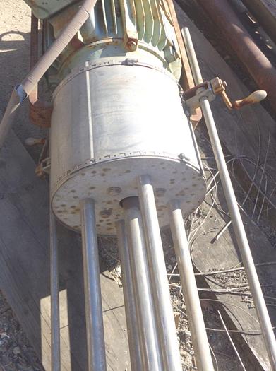 Used Homogenizer, Hill, 30 HP, S/st, In Tank, 6" dia., 60" long #S743017
