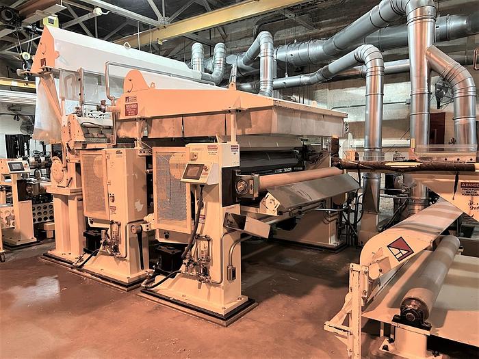 Used ASSOCIATED MACHINE DESIGN DOUBLE TWO ROLL CALENDER SYSTEM MAX