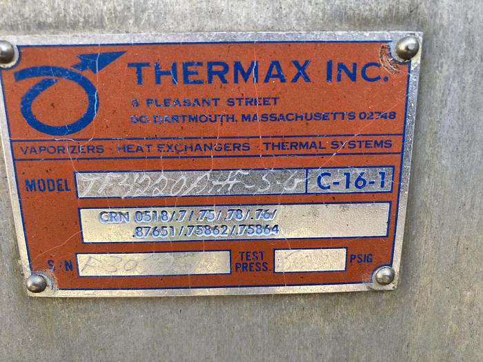 Used Used Thermax Inc.  Ambient vaporizer.  Model TF4220AHF-S-G C-16-1.