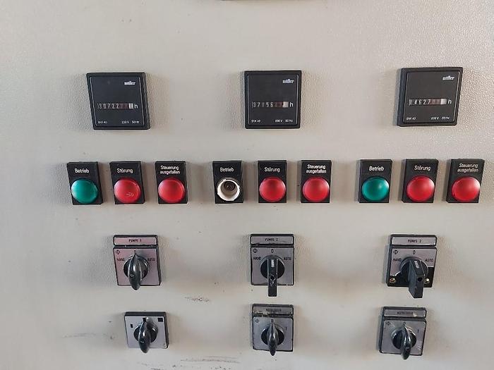 Gebraucht Vakuumanlage mit 3 Vakuumpumpen, 450m³/h, VB.MM 0140-A3-1, Busch, gebraucht getestet, Video