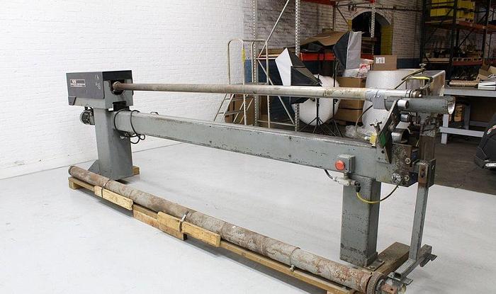 Used 128" MENASHA CORPORATION S200 CORE CUTTER 3" MANDRILL