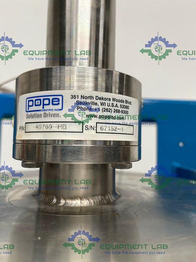 Used Pope Scientific 6" Stainless Steel Wiped Film Evaporator