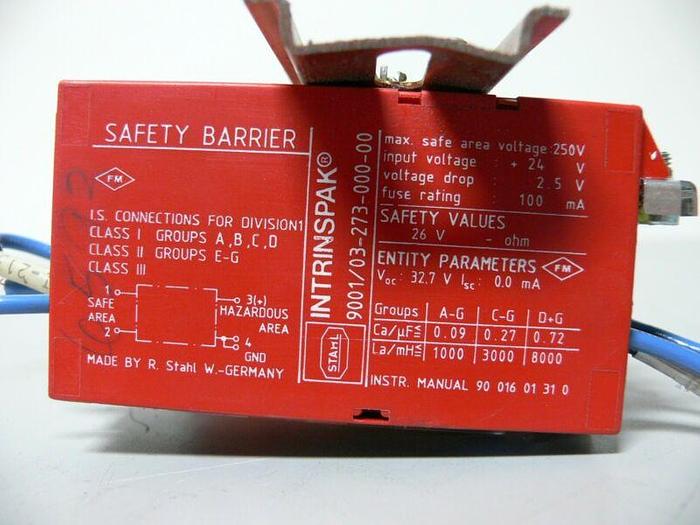 Used Lot of 6 Stahl Intrinspak 9001/03-273-000-00 Safety Barriers