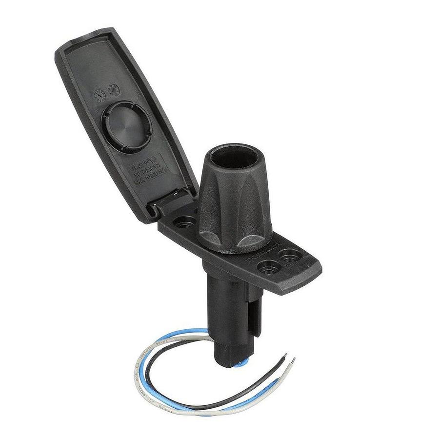 Attwood 910V Series Rectangle Base 3-Pin Black Composite Cover