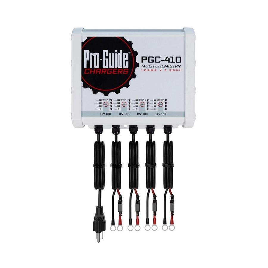 Pro Guide PGC-410 4-Bank 4x12V/10A Lead Acid/LiFePO4 On Board Charger, IP68