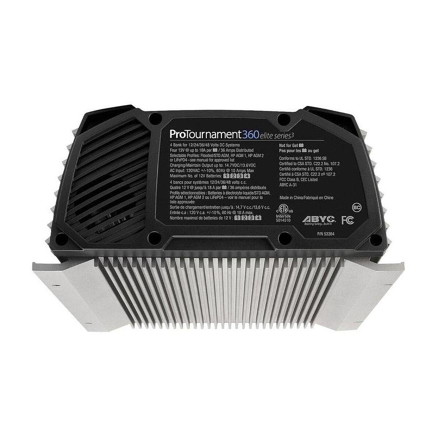ProMariner ProTournament 360 36 Amp Battery Charger 12/24/36/48v 4 Bank 120v Input