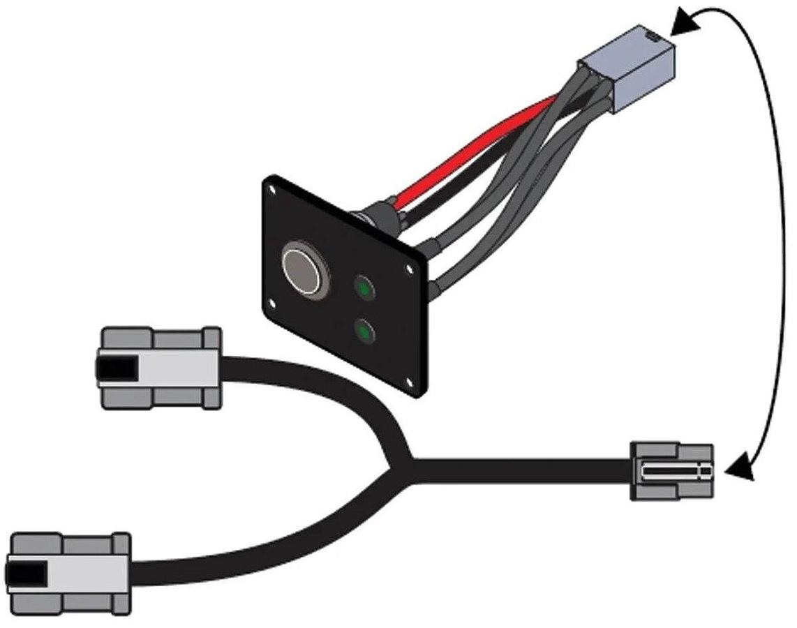 Xantrex Remote On/Off Switch with LEDfts for 4-Pin D Connector