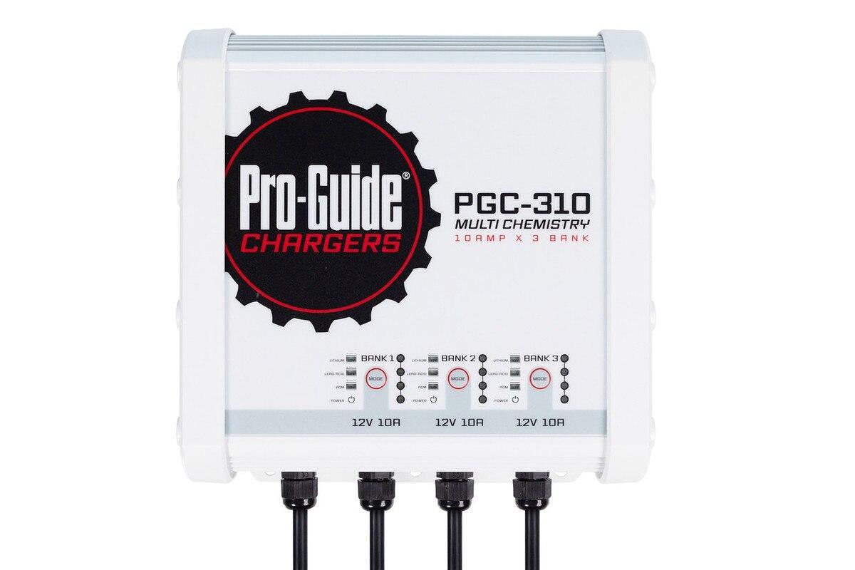 Pro Guide PGC-310 3-Bank 3x12V/10A Lead Acid/LiFePO4 On Board Charger, IP68