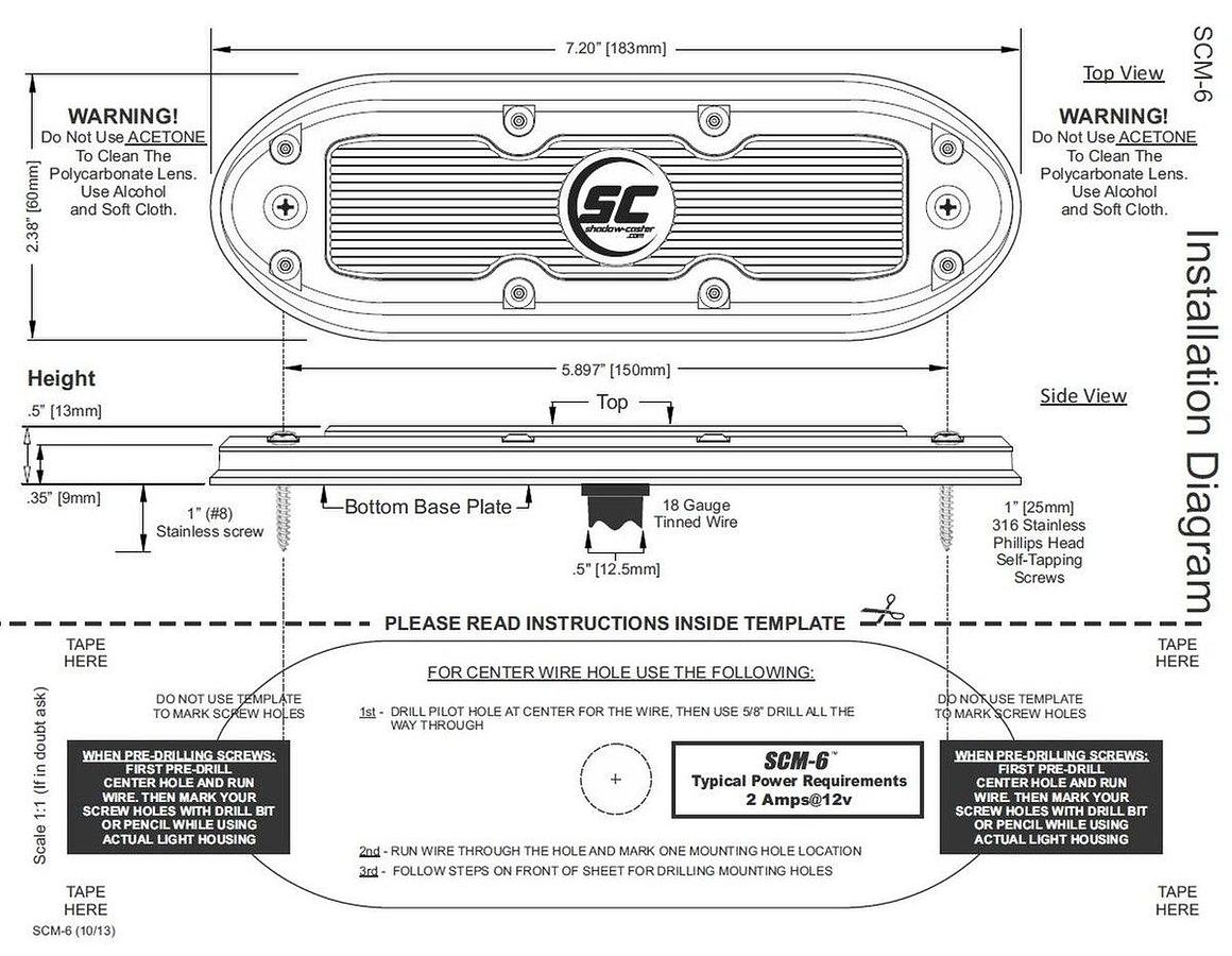 Shadow Caster SCM6 Underwater LED Light Cool Red