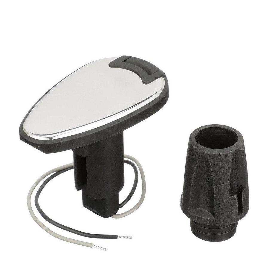 Attwood 910T Series Teardrop Base 2-Pin Over Mold 306 Stainless Steel Black Cover