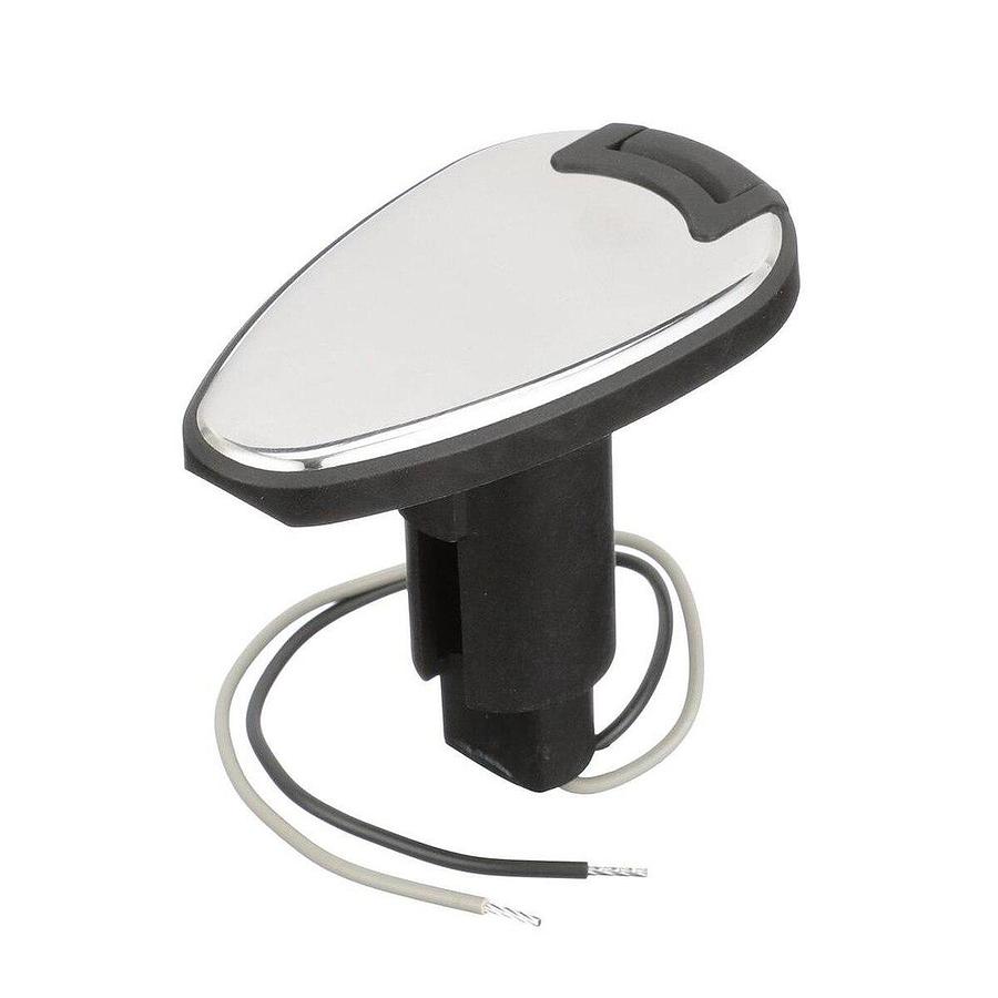 Attwood 910T Series Teardrop Base 2-Pin Over Mold 306 Stainless Steel Black Cover