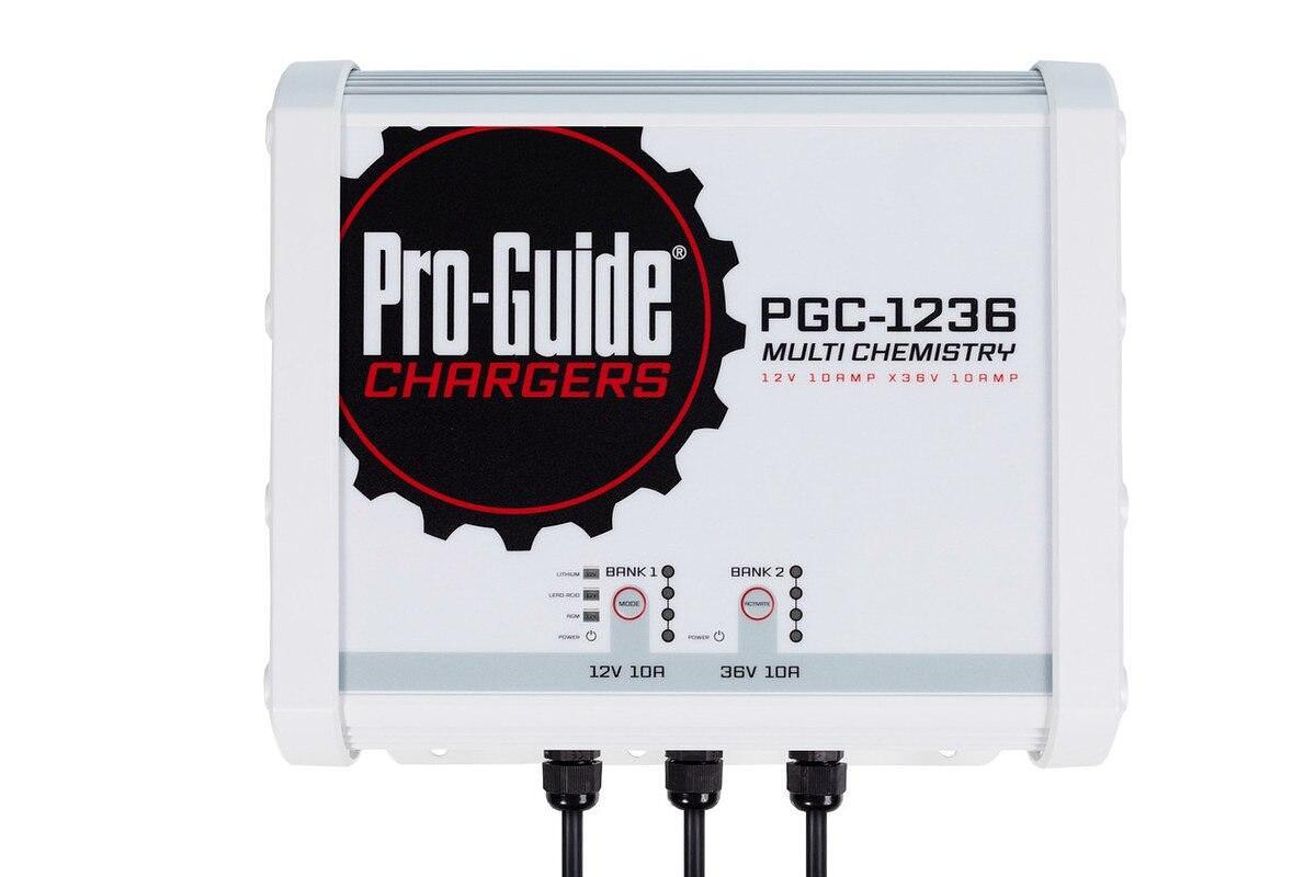Pro-Guide PGC1236 2-Bank 1x12V/10A Lead Acid/LiFePo4 and 1x36V 10A LiFePO4 On Board Charger, IP68