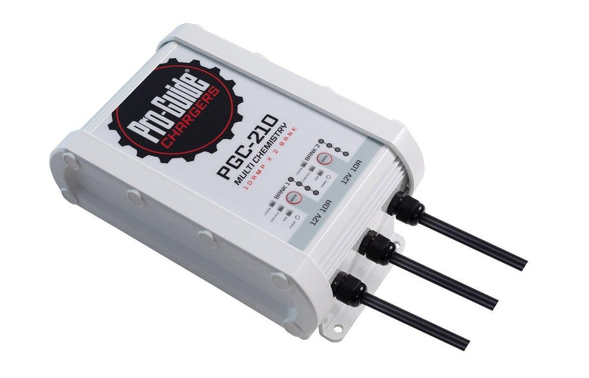 Pro-Guide PGC-210 2-Bank 12V 10A Lead Acid/LiFePO4 On Board Charger, IP68