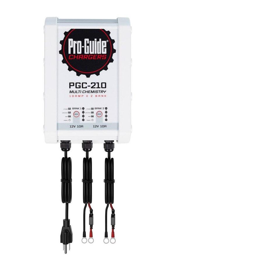 Pro-Guide PGC-210 2-Bank 12V 10A Lead Acid/LiFePO4 On Board Charger, IP68