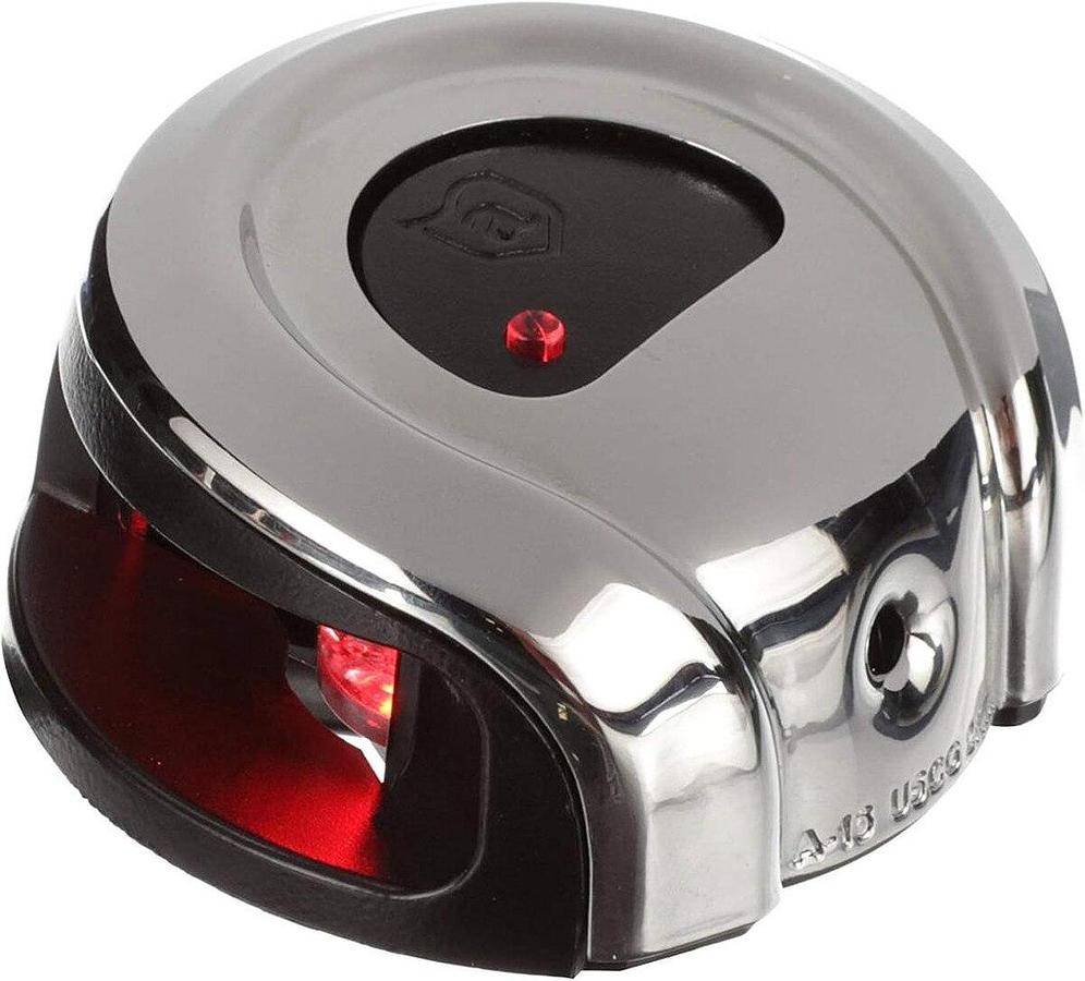 Attwood LightArmor Deck Mount LED Navigation Light 2NM Stainless Steel Red