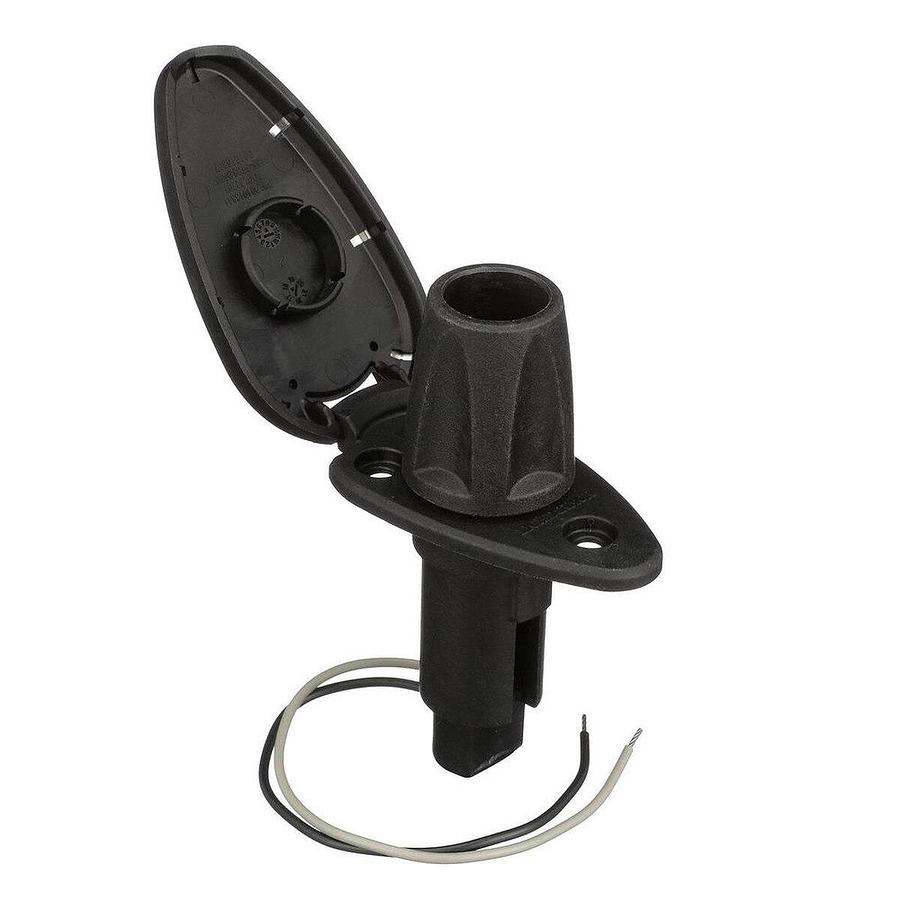 Attwood 910T Series Teardrop Base 2-Pin Over Mold 306 Stainless Steel Black Cover