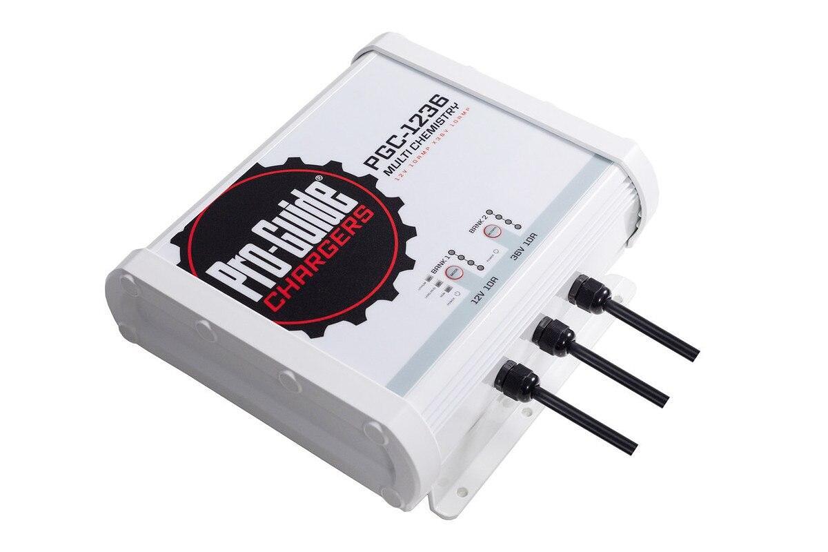 Pro-Guide PGC1236 2-Bank 1x12V/10A Lead Acid/LiFePo4 and 1x36V 10A LiFePO4 On Board Charger, IP68