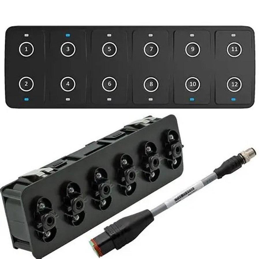 Maretron M-Power A3802-2 CKM Keypad - Number in Center Ring on Button with CKM NMEEA Cable