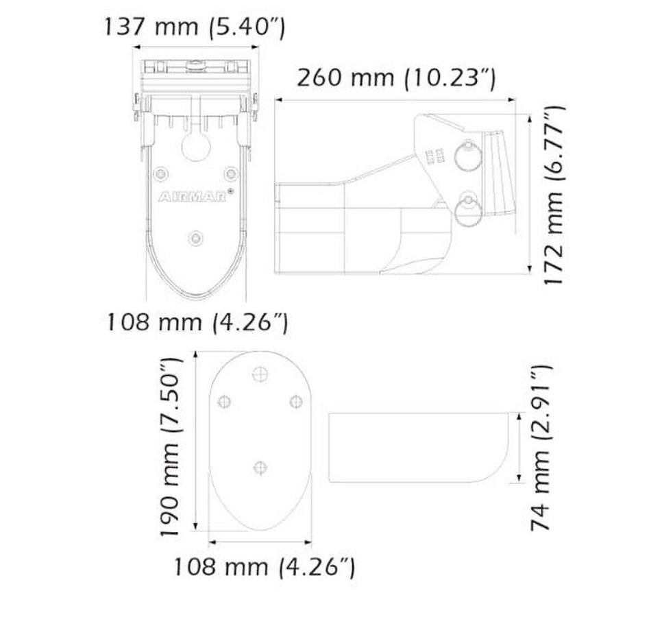 Airmar TM275C-LHW Transducer With 2x Navico 7-Pin MMC