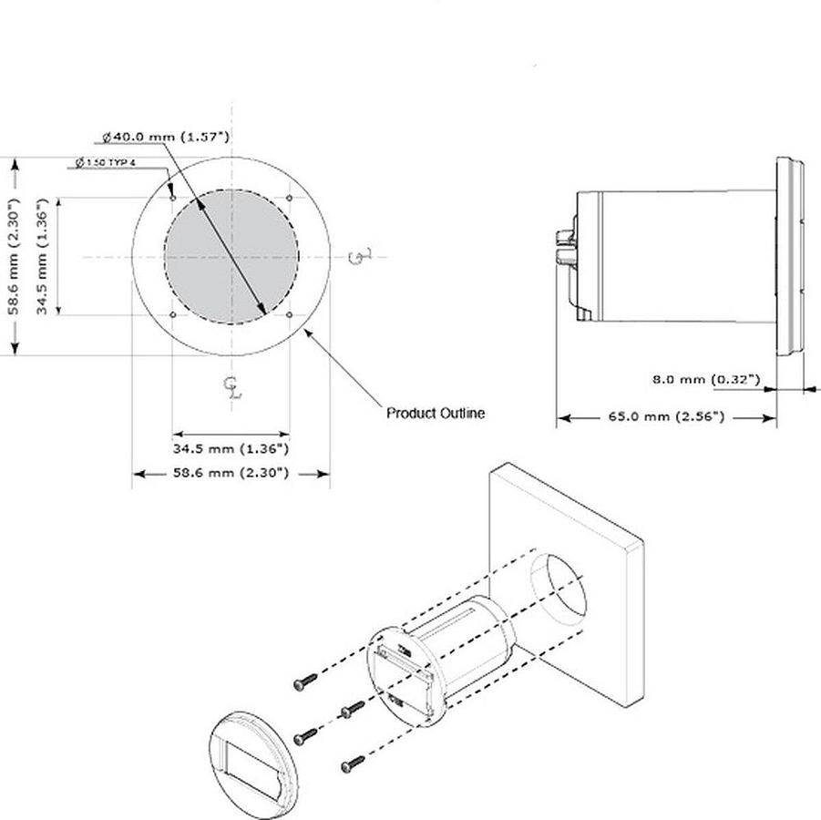 Simrad MI10 Dashmount microSD Card Reader