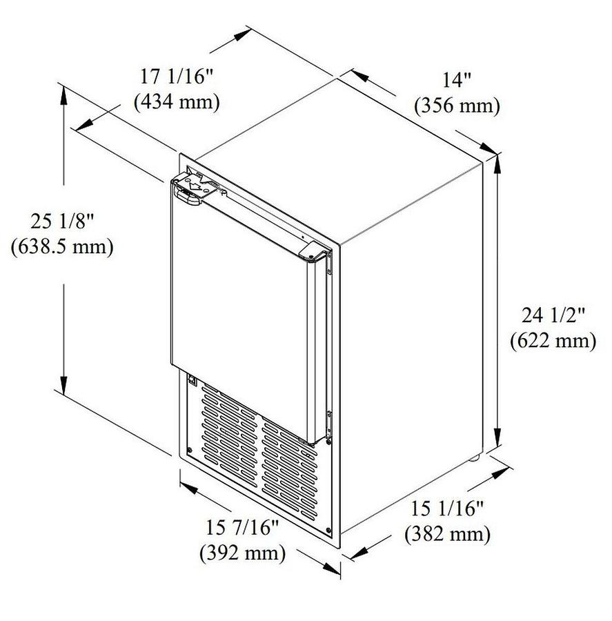 Raritan 88B515-1 Ice Maker Built-In Flange 120V