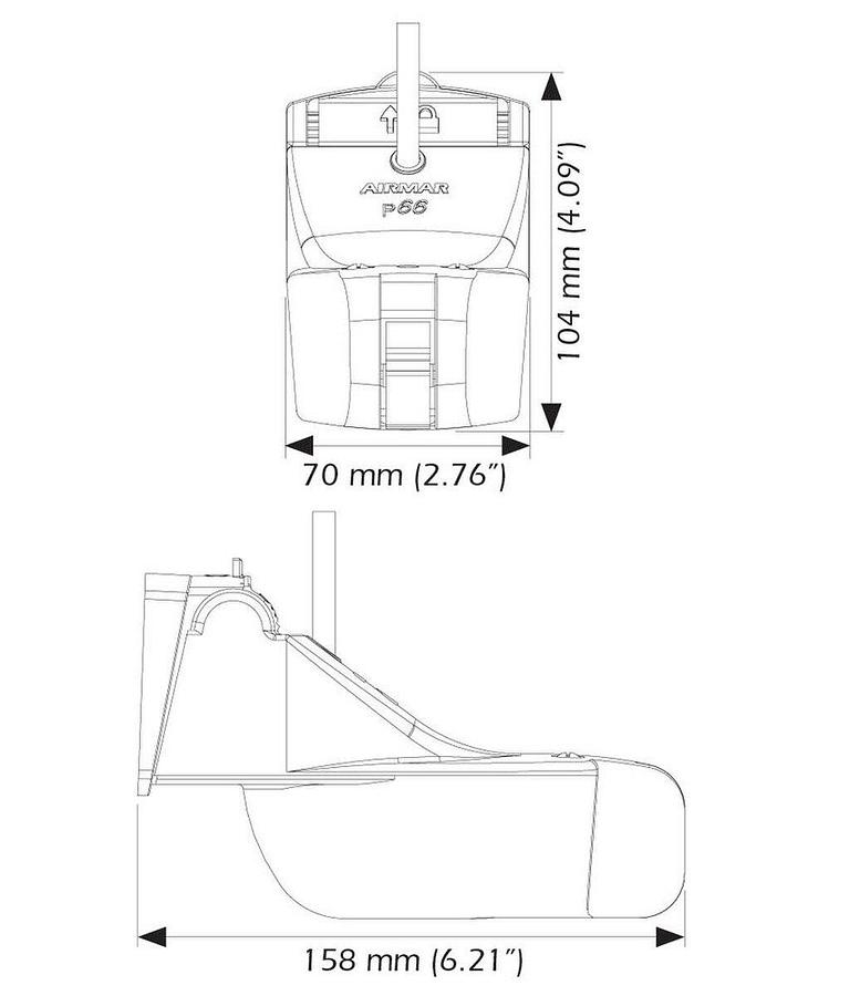 Simrad P66 50/200Khz Transom Mount 9-Pin