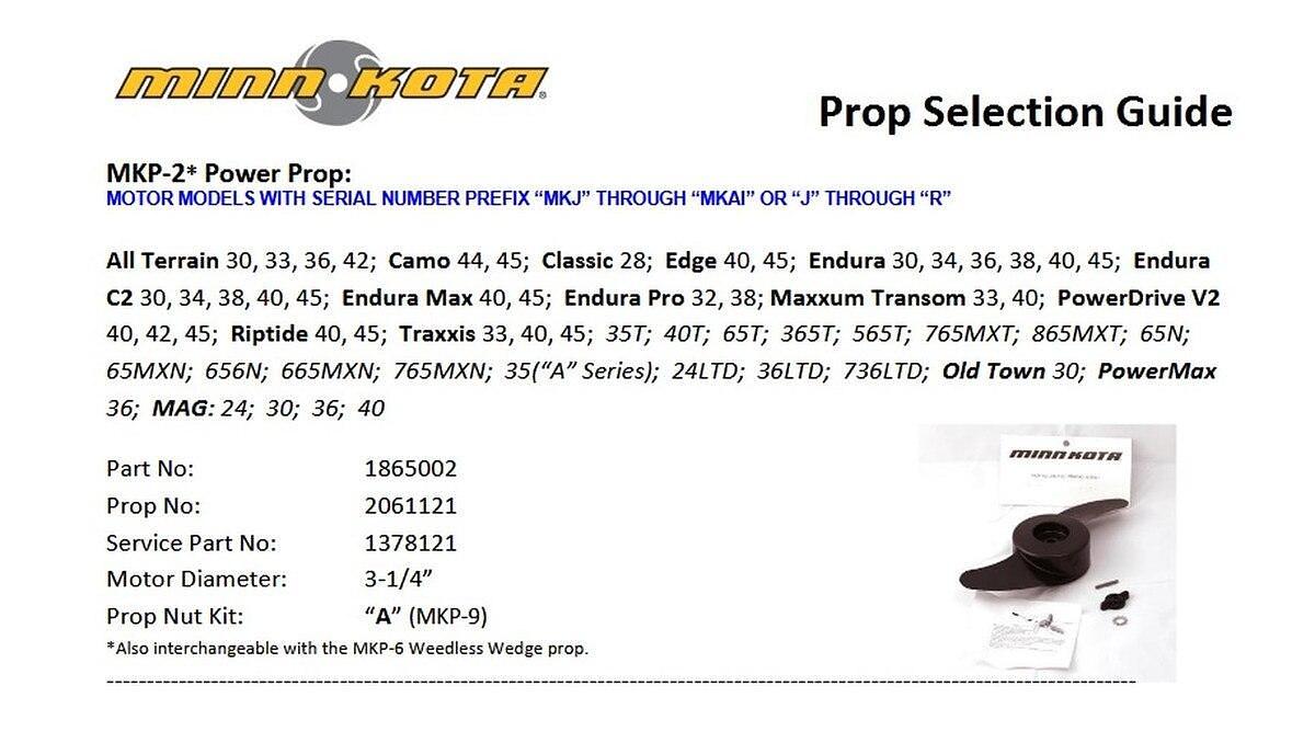 Minn Kota MKP-2 2061121 Prop Power Prop